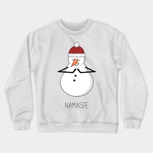 Cartoon snowman doing pose Crewneck Sweatshirt